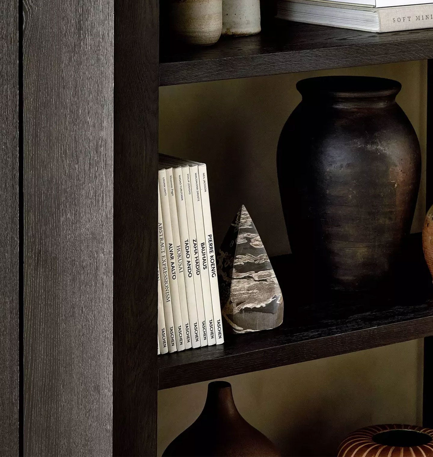 Amos Bookshelf Black Oak