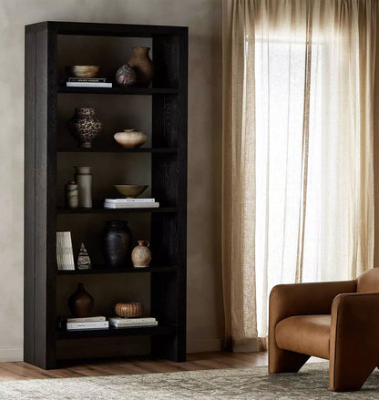 Amos Bookshelf Black Oak