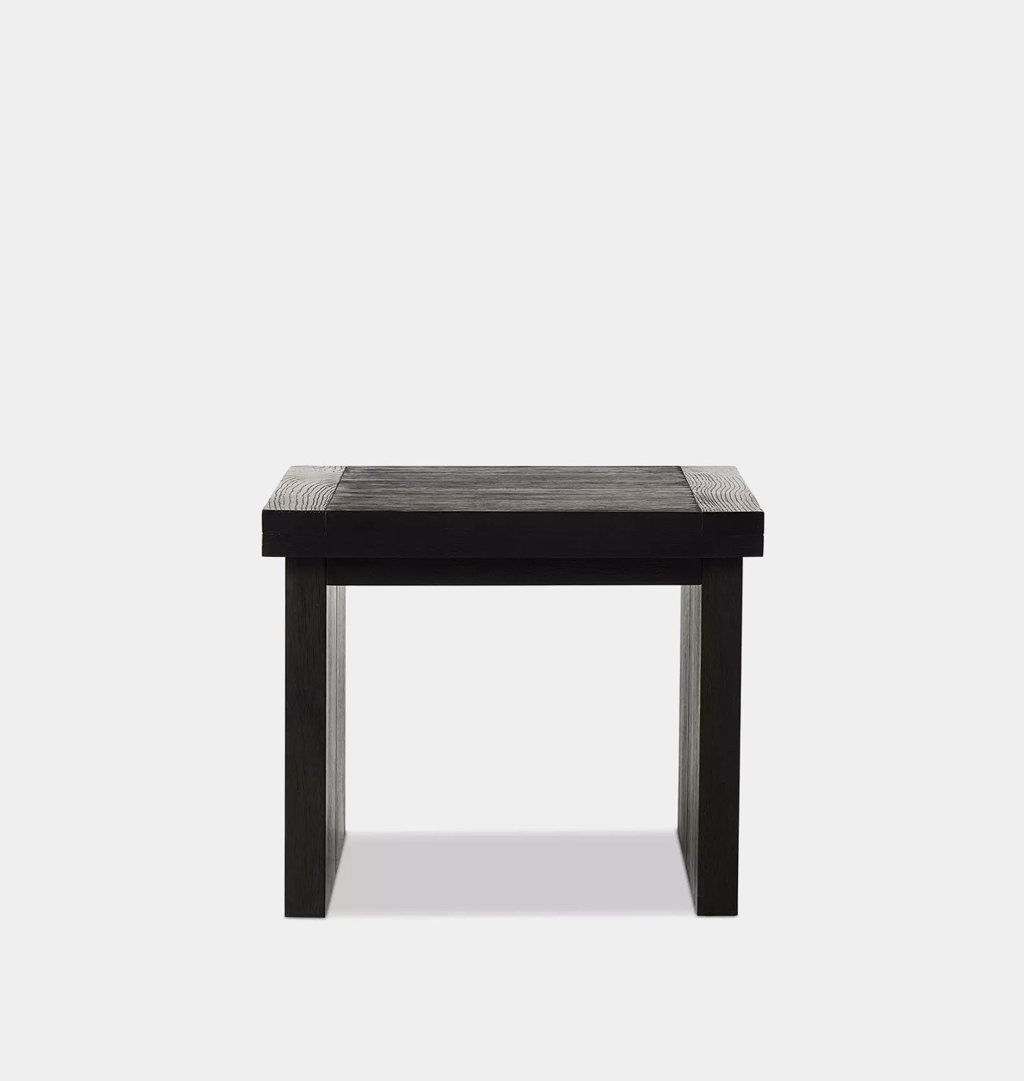 Amos End Table Worn Black Oak