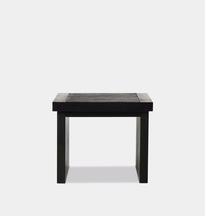 Amos End Table Worn Black Oak