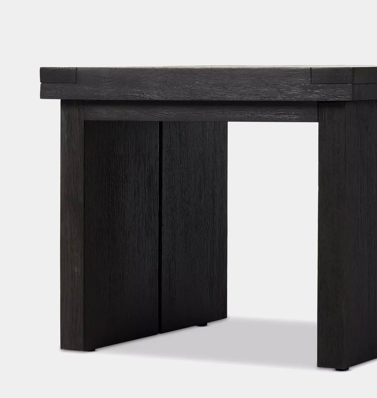 Amos End Table Worn Black Oak