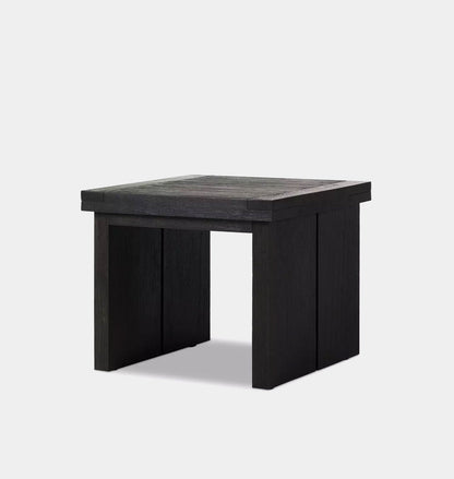 Amos End Table Worn Black Oak