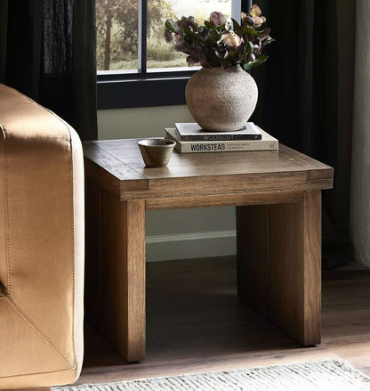 Amos End Table Worn Oak