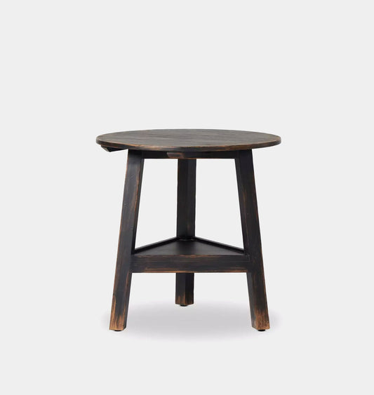 Auden Side Table Distressed Black