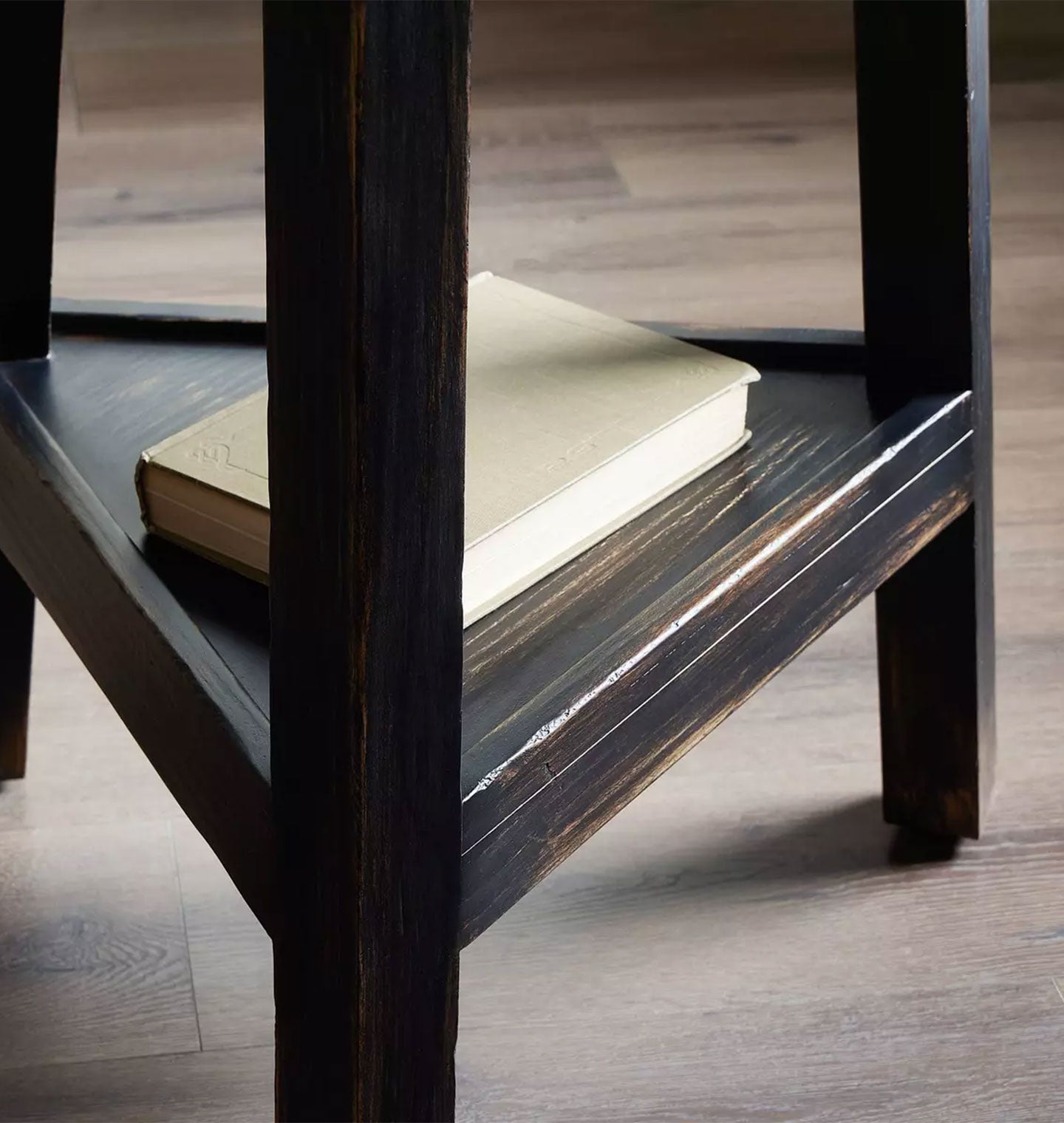 Auden Side Table Distressed Black