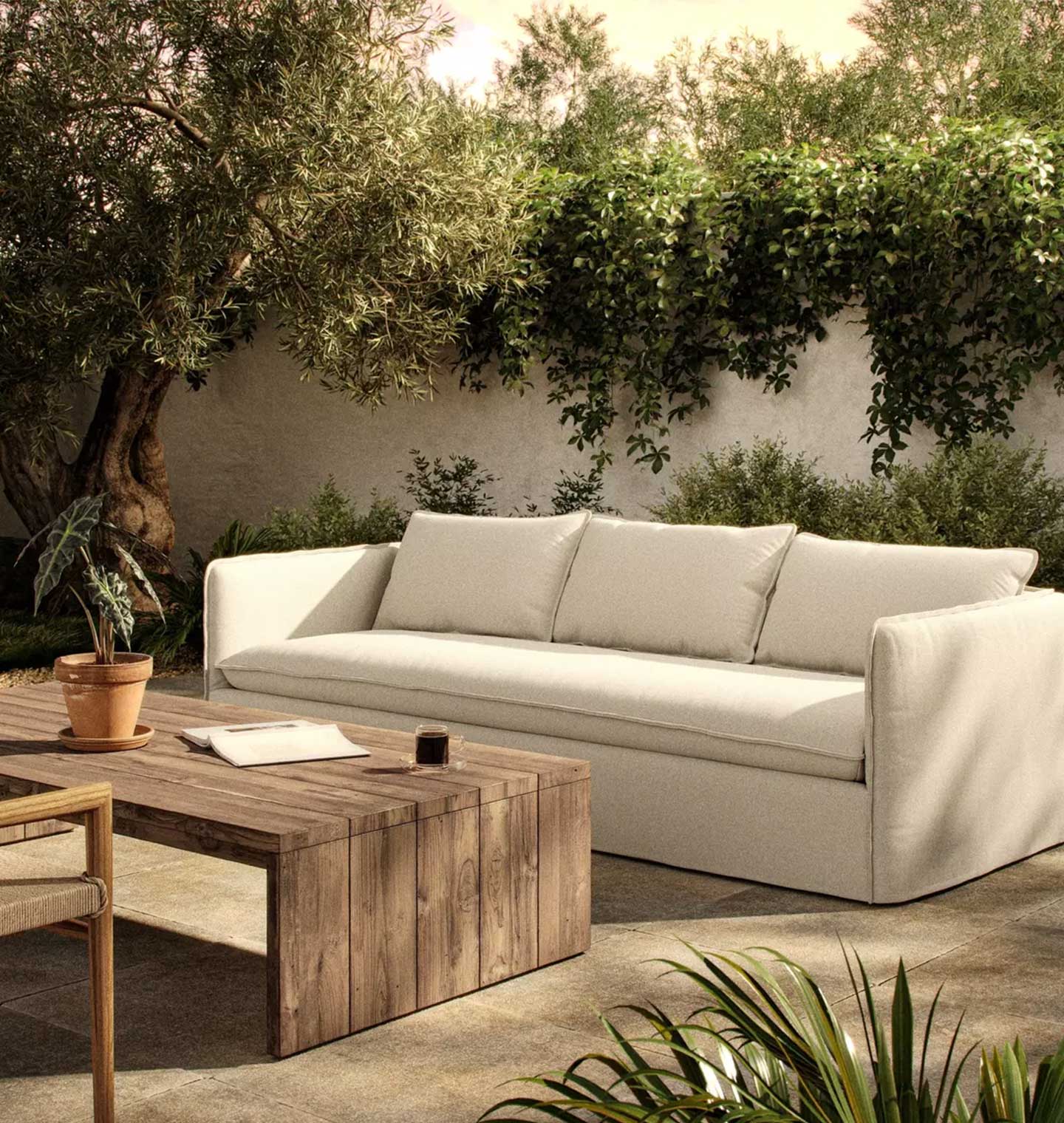 Basel Outdoor Sofa Linen