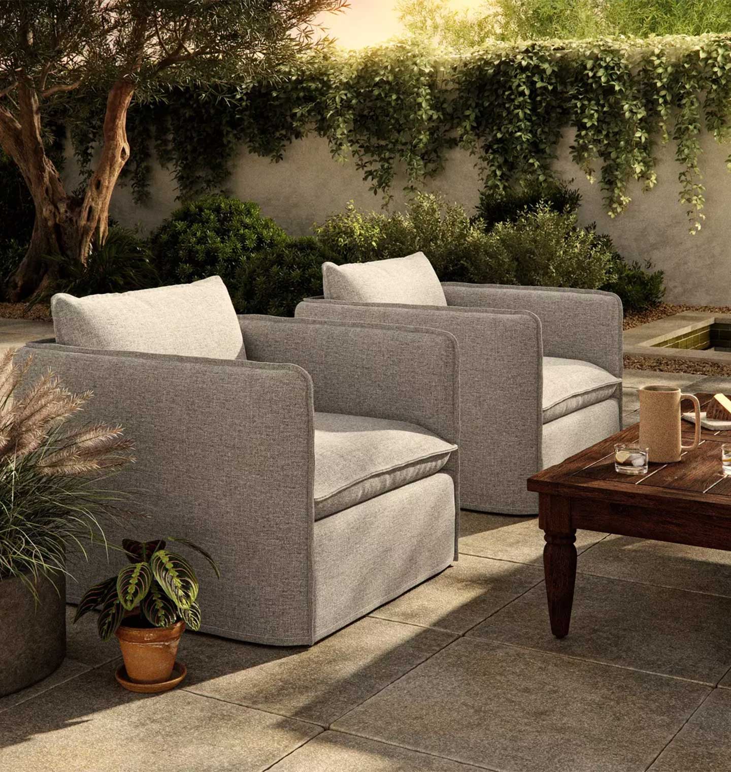 Basel Outdoor Swivel Chair Slate