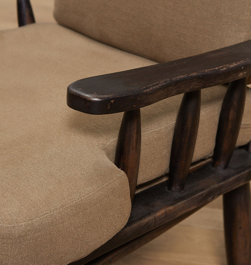 Antique Upholstered Armchair S/2 c.1960